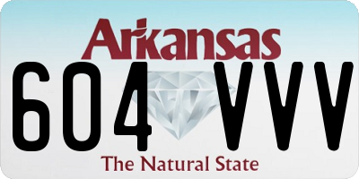 AR license plate 604VVV