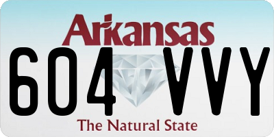 AR license plate 604VVY