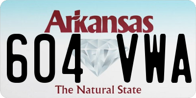 AR license plate 604VWA