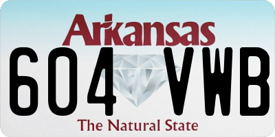 AR license plate 604VWB
