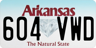 AR license plate 604VWD