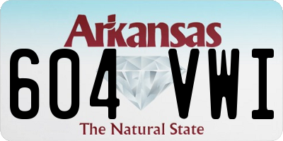 AR license plate 604VWI