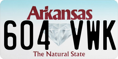 AR license plate 604VWK