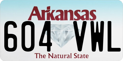 AR license plate 604VWL
