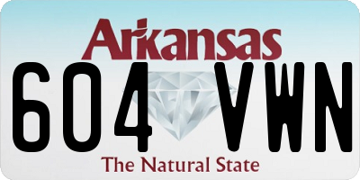 AR license plate 604VWN