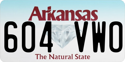 AR license plate 604VWO
