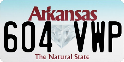 AR license plate 604VWP