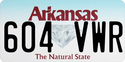 AR license plate 604VWR