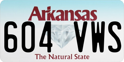 AR license plate 604VWS