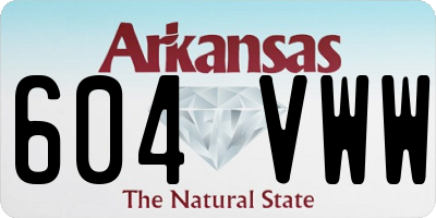 AR license plate 604VWW