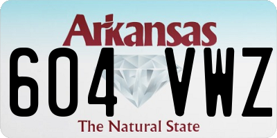 AR license plate 604VWZ
