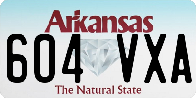AR license plate 604VXA
