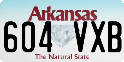 AR license plate 604VXB