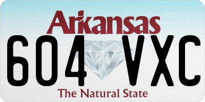 AR license plate 604VXC