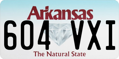 AR license plate 604VXI