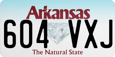 AR license plate 604VXJ
