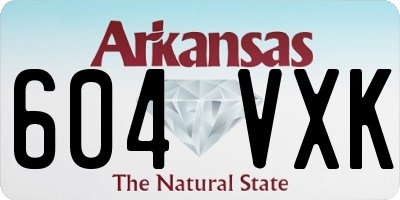 AR license plate 604VXK