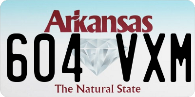 AR license plate 604VXM