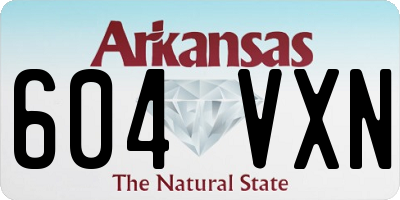 AR license plate 604VXN