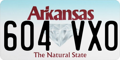 AR license plate 604VXO