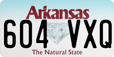 AR license plate 604VXQ