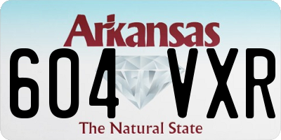 AR license plate 604VXR