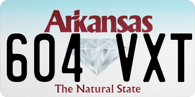 AR license plate 604VXT
