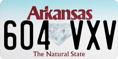 AR license plate 604VXV