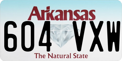 AR license plate 604VXW