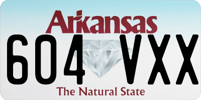 AR license plate 604VXX