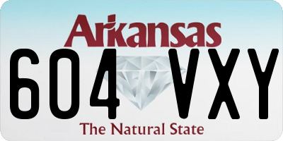 AR license plate 604VXY