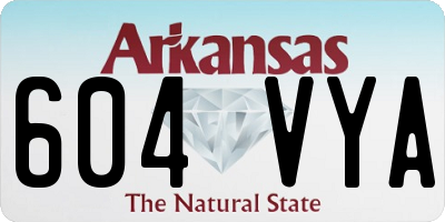 AR license plate 604VYA
