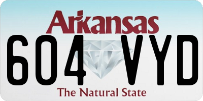 AR license plate 604VYD