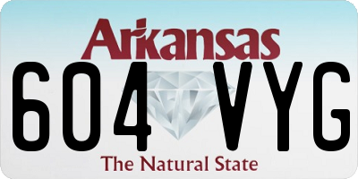 AR license plate 604VYG