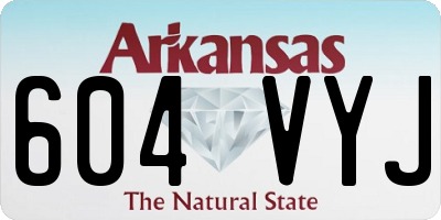 AR license plate 604VYJ
