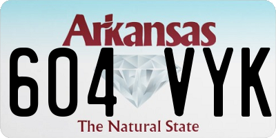 AR license plate 604VYK