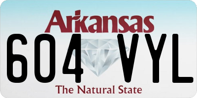 AR license plate 604VYL