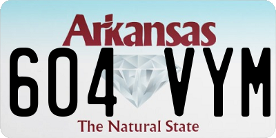 AR license plate 604VYM