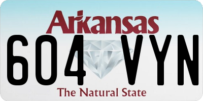 AR license plate 604VYN