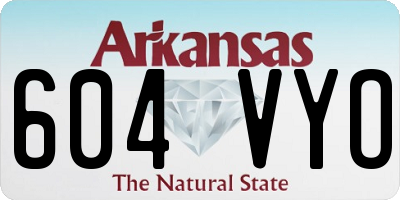 AR license plate 604VYO