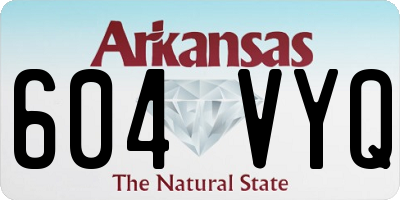 AR license plate 604VYQ