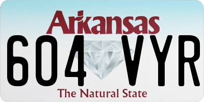 AR license plate 604VYR