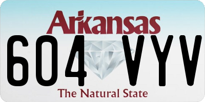 AR license plate 604VYV