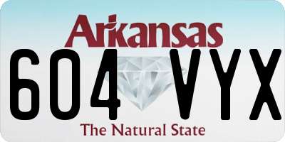 AR license plate 604VYX
