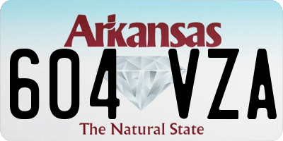 AR license plate 604VZA