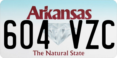 AR license plate 604VZC