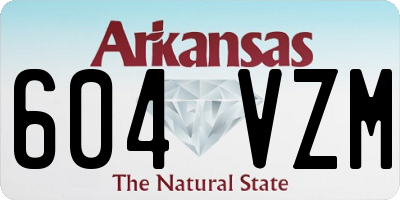 AR license plate 604VZM