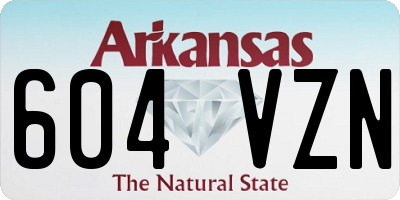 AR license plate 604VZN