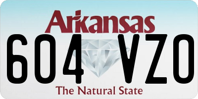 AR license plate 604VZO