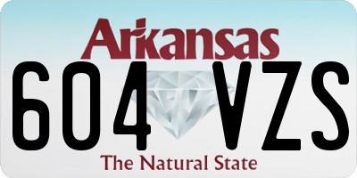 AR license plate 604VZS